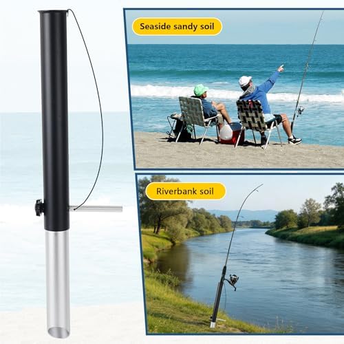 2 Pack Aluminum Sand Spikes for Surf Fishing, 2-Stage Adjustable - Image 6