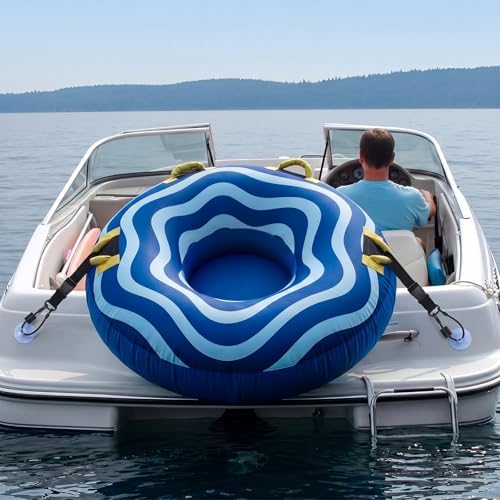 Suncalla Boat Tube Keeper Boat Tow Harness Tubing 1-4 Riders Adjustable Strap with Suction Cup for Floating Tube Rope Boats, Towable Tubes - Image 6