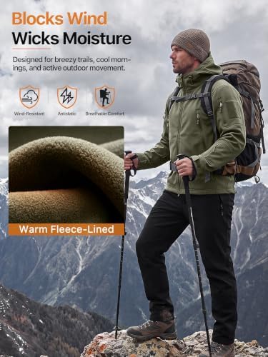 FREE SOLDIER Men's Hooded Waterproof Softshell Jacket - Image 4