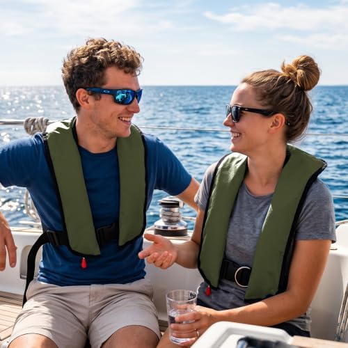 Automatic Inflatable Life Jacke for Adults| Supports up to 330 lbs | Life Vest for Adults| Inflatable PFD Vest Adult| Outdoor Water Sports. - Image 3
