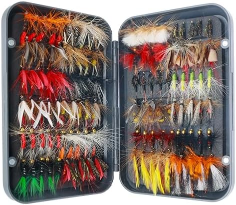 120PCS Nymphs for Fly Fishing Kit Premium Hand Tied Trout Bass Flies Box by Unknown