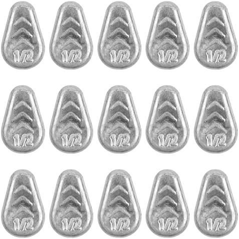 No Roll Sinker Fishing Weights Flat Inline Weight Sinkers No Snag Catfish Sinkers for Fishing Saltwater Surf Gear Tackle 1/2oz-4oz by OROOTL