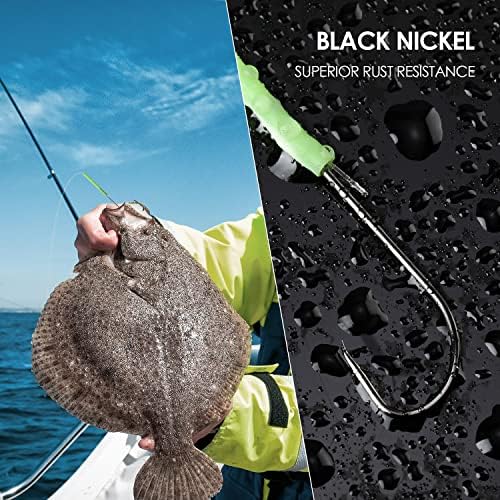 5pcs Sea Fishing Rigs, Deep Drop Snapper Rig, Bottom Fishing Rigs, Luroad Pre Tie Flapper Rig Aberdeen Hook Sizes 1, 2/0 for Beach Casting Shore Flounder, Whiting, Bass, Plaice - Image 6