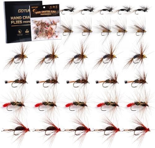 Goture Fly Fishing Flies Assortment Kit, Dry & Wet Flies Streamers Nymphs by Goture