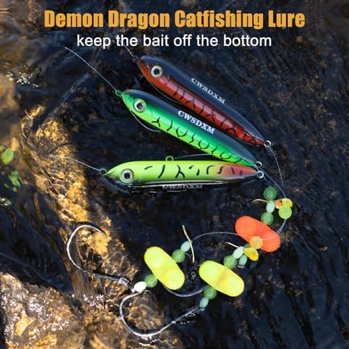 Catfish Float Rig Demon Dragon Style Rattling Line Float Propeller and Circle Hooks 6/0 8/0 for Santee Cooper Rig Catfishing Tackle - Image 7