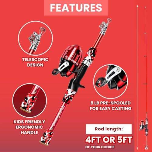 Kids Fishing Pole for Boys, Girls & Youth Age, Toddler Fishing Pole Set Kit - Image 3