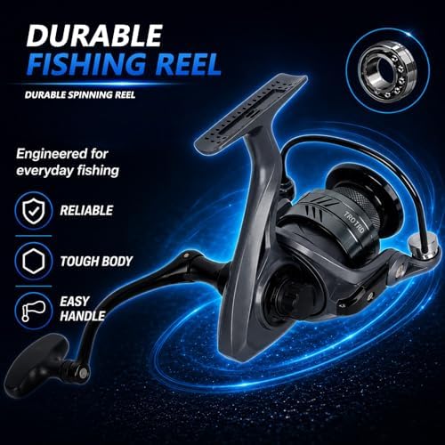 Fishing Rod and Reel Combo Kit—Telescopic Fishing Rod, Collapsible Fishing Rod, Portable Fishing Set w/Tackle Box, Lures & Bag, 4.2oz Carbon Fiber, 5.2:1 Anti-Twist Reel, Freshwater/Light Saltwater - Image 4
