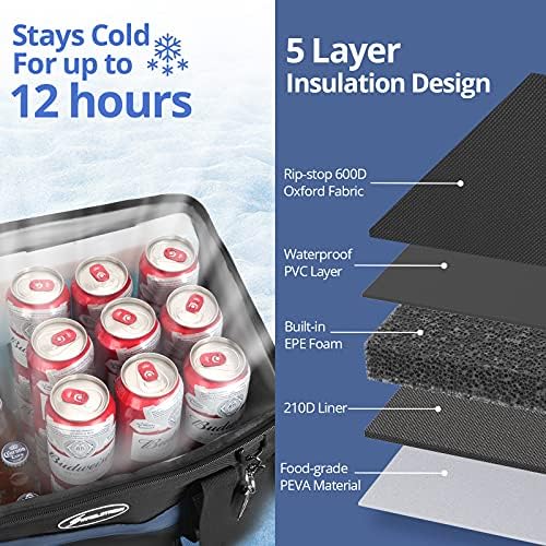 Maelstrom Soft Cooler Bag, 35/55/75 Can Beach Cooler with Flip-top Access - Image 4
