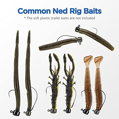 MadBite by KastKing Ned Rig Jig Heads for Soft Fishing Lure Kits - Image 3