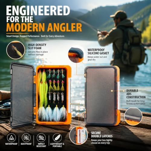 20pcs Fly Fishing Flies Kit with Box, Trout Starter Assortment of Dry Flies, Wet Flies, Nymphs and Streamers for Freshwater Bass Fishing - Image 4
