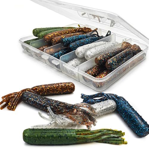 Tube Baits Tube Worms for Bass Fishing, 20 Pcs, 3.5 Inch by VMSIXVM