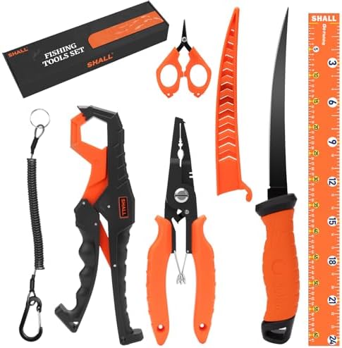 SHALL Fishing Tool Kit, Corrosion Resistant Fishing Gear and Equipment by SHALL