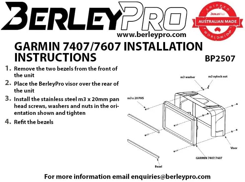 BerleyPro Visor for Garmin Fish Finder – ECHOMAP UHD/UHD2/Ultra, GPSMAP, Striker - Image 4