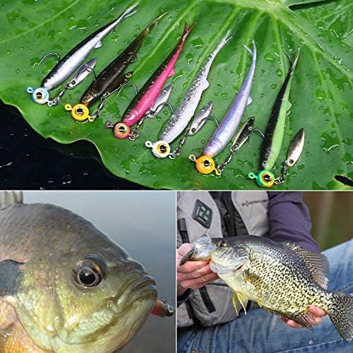 Crappie-Baits- Plastics-Jig-Heads-Kit-Shad-Minnow-Fishing-Lures-for Crappie-Panfish-Bluegill-40 &135 Piece Kit - Image 6
