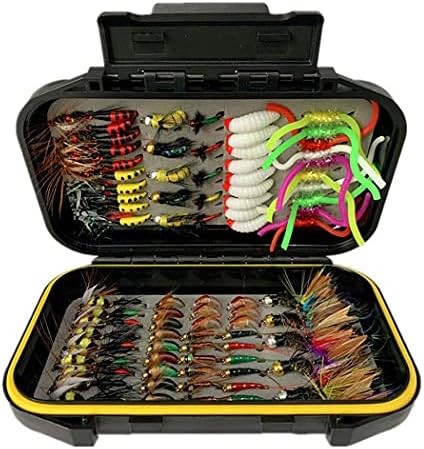 OutdoorFishing Fly Fishing Flies Kit Fly Assortment Trout Bass Fishing with Fly Box, 33/48/72/100/114/148pcs with Dry/Wet Flies, Nymphs, Streamers, Popper - Image 4