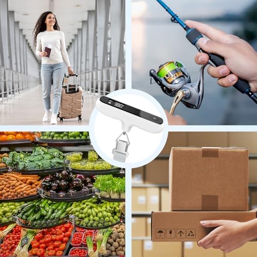 Ultrean Luggage Scale with Power Display, 110lb Digital Suitcase Weight Scale for Travel, Portable Handheld Baggage Scale with Ergonomic Curved Handle, Battery Included - Image 6