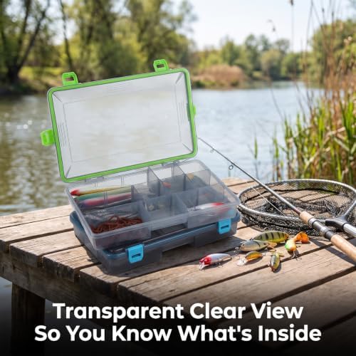 6 Pack Tackle Box Fishing Organizer 3600 Tackle Trays with Dividers - Image 5