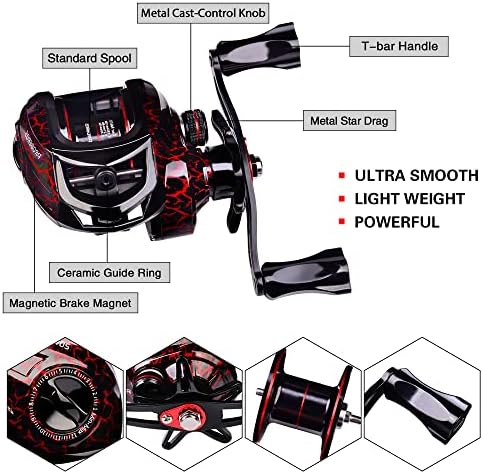 Fishing Rod and Reel Combo, 6.9ft Carbon Fiber Telescopic Fishing Pole with Spinning/Baitcasting Reel Combos, Sea Saltwater Freshwater Ice Bass Fishing Tackle Set Fishing Rods Kit - Image 5