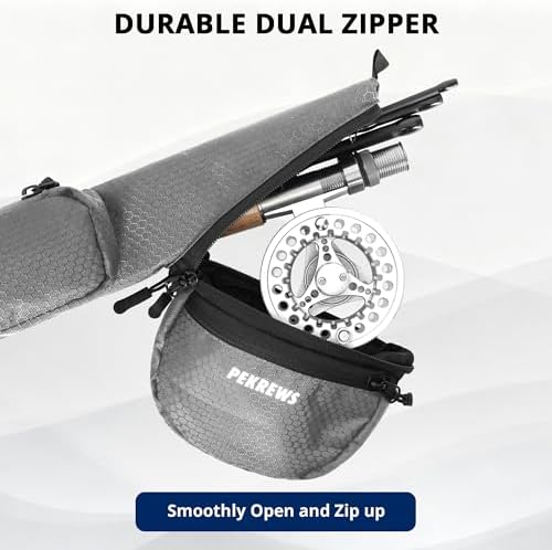 PEKREWS Fly Rod Case, Fit 9ft 4-Piece Fly Fishing Bag for Fly Rod and Reel - Image 4