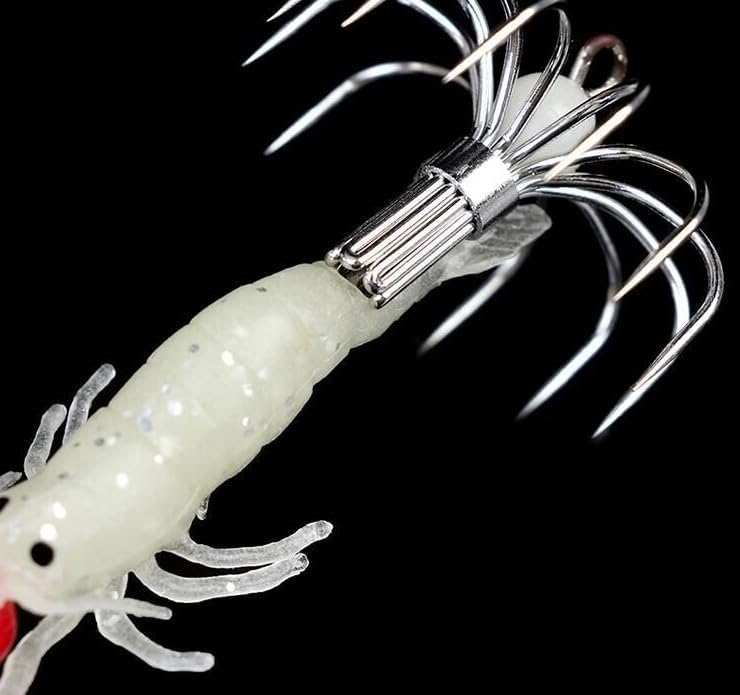 Pack of 6 Luminous Squid Jig Octopus Squid Jigs Umbrella Hooks for Sea Fishing Lures - Image 6