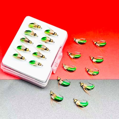 10Pc Wet Flies Bait Fly Fishing Flies for Bass Trout Pike Salmon Brass Head Caddis Nymph Handmade Fishing Bait Artificial Insect Fishing Lure - Image 5