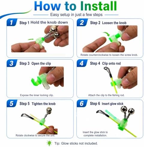 40PCS Fishing Bells Clip-On Rod Tip for Catfish Surf Poles - Image 6