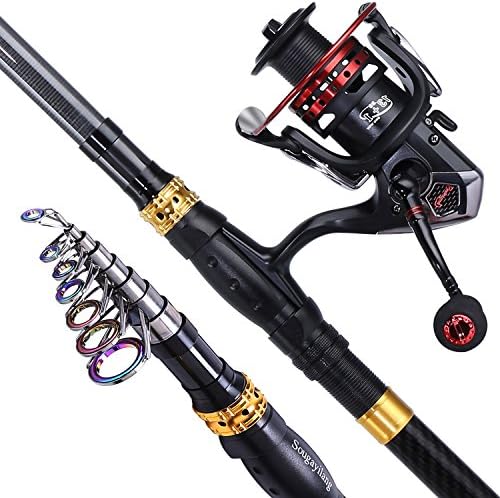 Sougayilang Fishing Rod Reel Combo with Telescopic Fishing Pole Spinning Reel Carrier Bag for Travel Saltwater Freshwater Fishing - Image 3