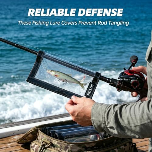 4 Pack Fishing Lure Wraps, 7.5 Inch Clear PVC Hook Covers, Durable Tackle Storage Organizer for Saltwater & Freshwater Fishing Gear - Image 6