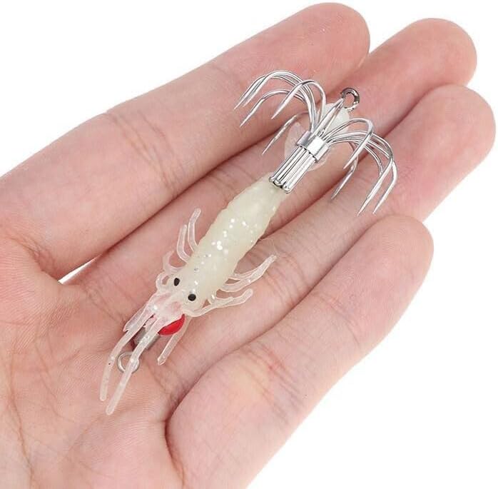 Pack of 6 Luminous Squid Jig Octopus Squid Jigs Umbrella Hooks for Sea Fishing Lures - Image 5