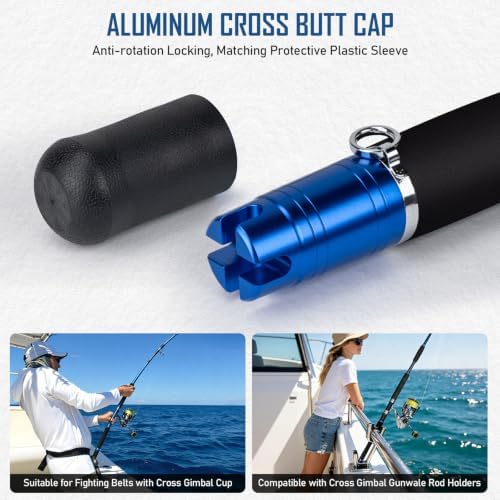 THKFISH 4 Piece/5 Piece Saltwater Travel Rod, Heavy Spinning Fishing Rod Portable Travel Surf Rod Carbon Fiber Saltwater Boat Fishing Rod 6’9”/7’9”/8’9” with Case Bag for Seawater Fish - Image 4