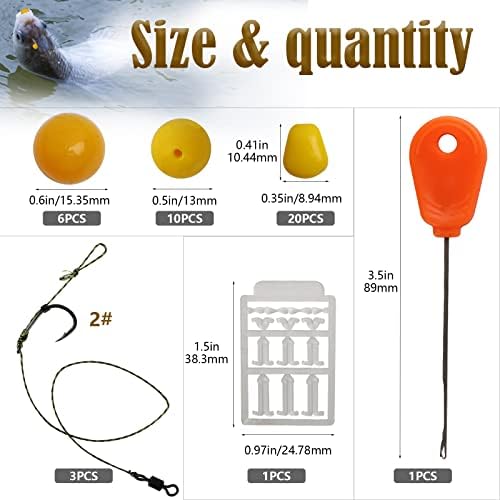 Dovesun Carp Fishing Hair Rigs Carp Fishing Equipment with Baits Hooks Accessories 41PCS/151PCS - Image 6