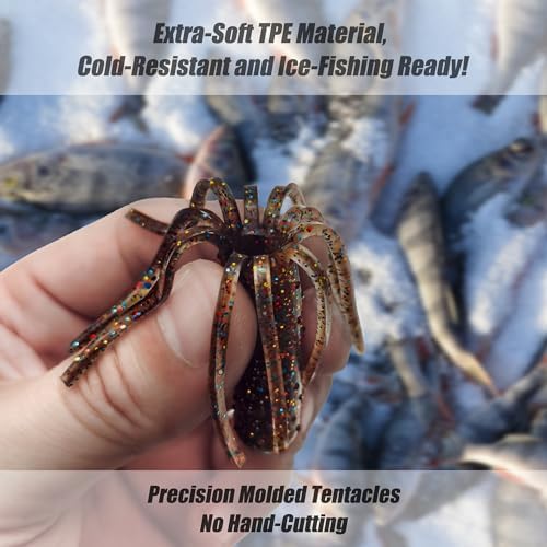 Tube Baits Tube Worms for Bass Fishing, 20 Pcs, 3.5 Inch - Image 6