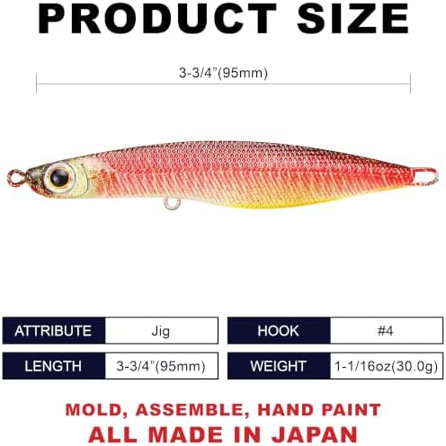 LUCKY CRAFT SW Wander Spanish Mackerel Jig 95, Sinking, Tuna Fishing Jig Lure, Fishing Tackle, Fishing Gear, Yellowtail, White Seabass - Image 2