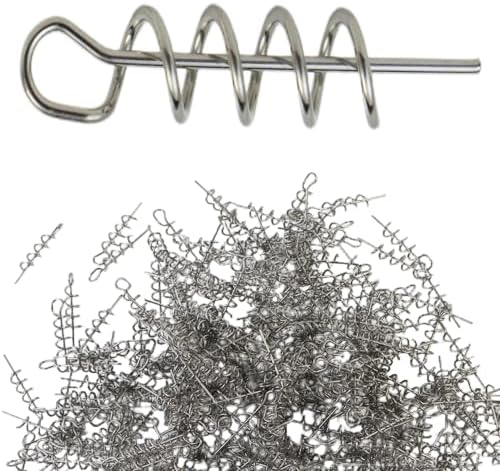 Soft Lure Spring Twist Lock, Fishing Crank Hook Centering Pin by Hyamass