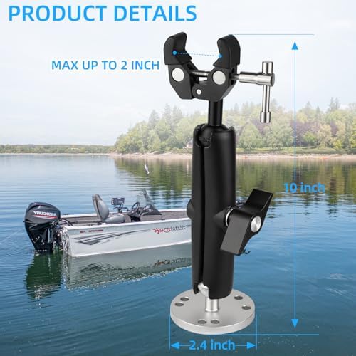 Trolling Motor Stabilizer Mount Support for Minn kota Terrova,360° Adjust - Image 3