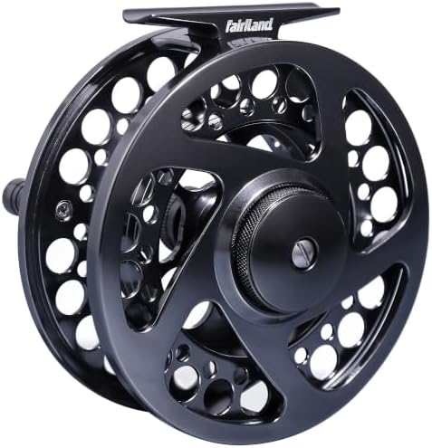 TURMAX MK2 Fly Fishing Reel Combo, CNC Aluminum Large Arbor Fly Reel with 2 Extra Spools and Storage Case, Sealed Carbon Drag, Left/Right Retrieve, 5/6 and 7/8 Line Weight Options by fairiland