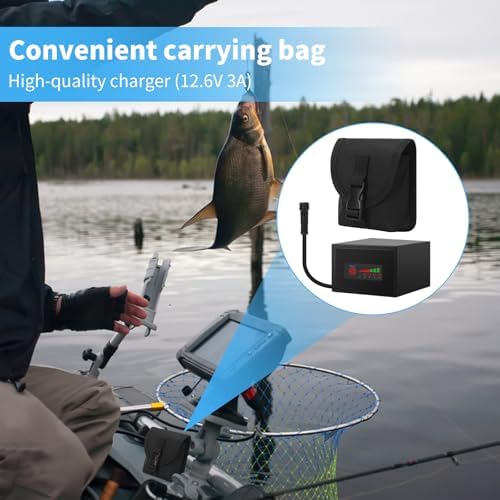 12V 10Ah Fish Finder Power Battery and Charger Kit with Exclusive Instant Battery Display, Compatible with Fish Finders, GPS, Depth Sounder, Action Cameras and Most 12V Electronics - Image 7