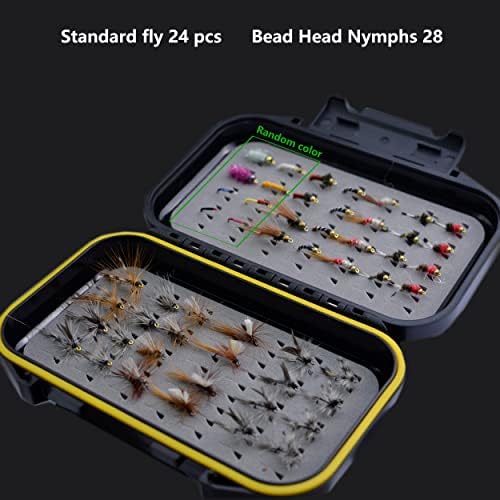 Fly Fishing Flies Kit/Trout/Salmon/bass Flies Streamers Dry/Wet Flies.Nymphs,Fly Poppers (with Waterproof Fly Box) - Image 2