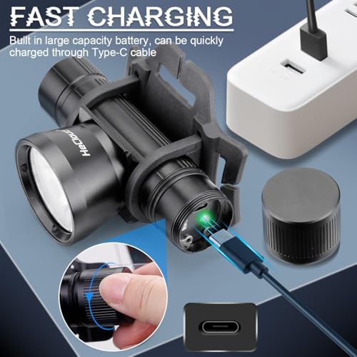 3000LM IP68 Waterproof Diving Headlamp 3 Modes Scuba Dive Light - Image 2