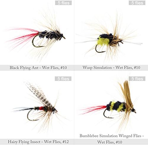 Croch 120pcs Dry/Wet Flies Box Set - Mix Designs Fishing Lure for Bass, Salmon, Trout - Floating/Sinking Assortment with Waterproof Fly Box - Image 4