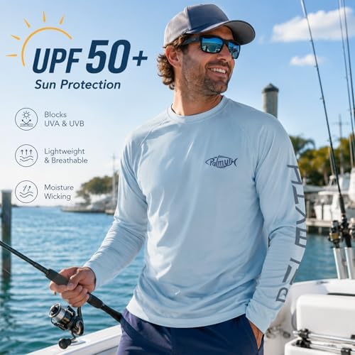 Palmyth Fishing Shirts for Men Long Sleeve UPF 50+ T Shirt Sun Protection - Image 5