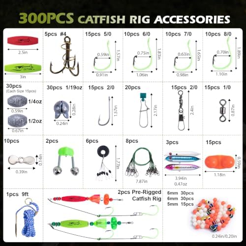 Goture Catfish Rig Making Kit,274pcs/300pcs Catfishing Tackle - Image 2