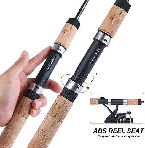 Sougayilang Fishing Rods Graphite Lightweight Ultra Light Trout Rods 2 Pieces Cork Handle Crappie Spinning Fishing Rod - Image 4