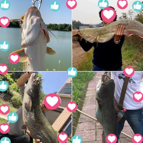 HADORAM Catfish Float Rigs with Catfish Rattles Rattling Catfishing Tackle for Bank Fishing Cooper Rig Equipment Circle Hooks for Peg Floats Santee Rig - Image 4