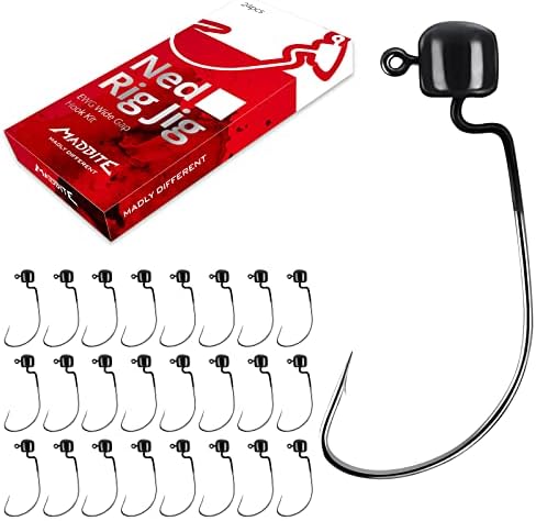 MadBite by KastKing Ned Rig Jig Heads for Soft Fishing Lure Kits by MadBite