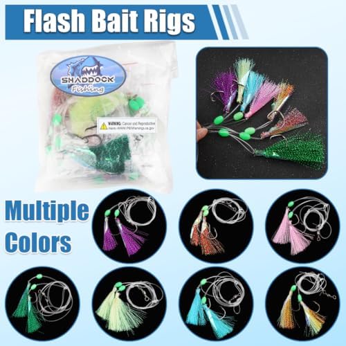Shaddock Fishing Bait Rigs Saltwater with Sharp Hooks for Flounder Halibut - Image 6
