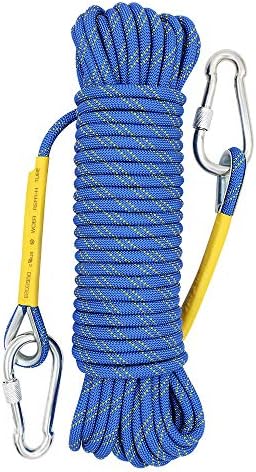 X XBEN Outdoor Climbing Rope 10M(32ft) 20M(64ft) 30M(96ft) 50M(160ft) 70M(230ft) 152M(500FT) 352M(1000FT) Static Rock Climbing Rope for Escape Rope Ice Climbing Equipment Fire Rescue Parachute by XXBEN