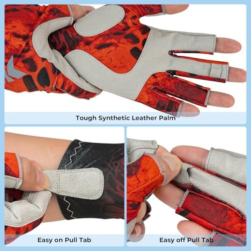 KastKing Sol Armis UPF50+ Fingerless Fishing Gloves, Men and Women - Image 4
