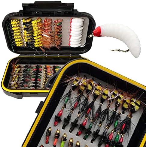 Fly Fishing Flies Kit Trout Steelhead Salmon Bass Flies Assortment 32Pcs-148pcs Include Dry Wet Flies Nymphs Streamers Maggot, Fly Lure Set - Image 3