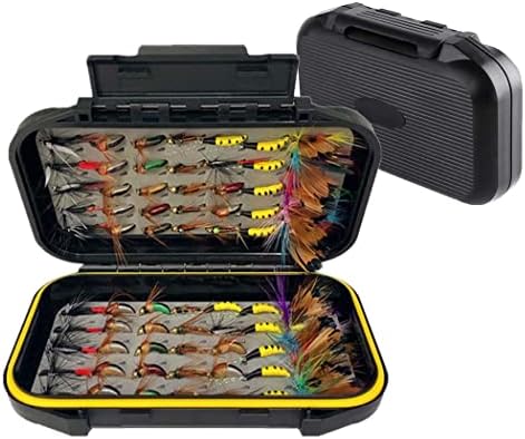 Fly Fishing Flies Kit 40/137pcs Dry/Wet Flies Assortment Nyphms Popper Streamer for Trout Bass Steelhead Fish+ Fly Box by Qievcrme